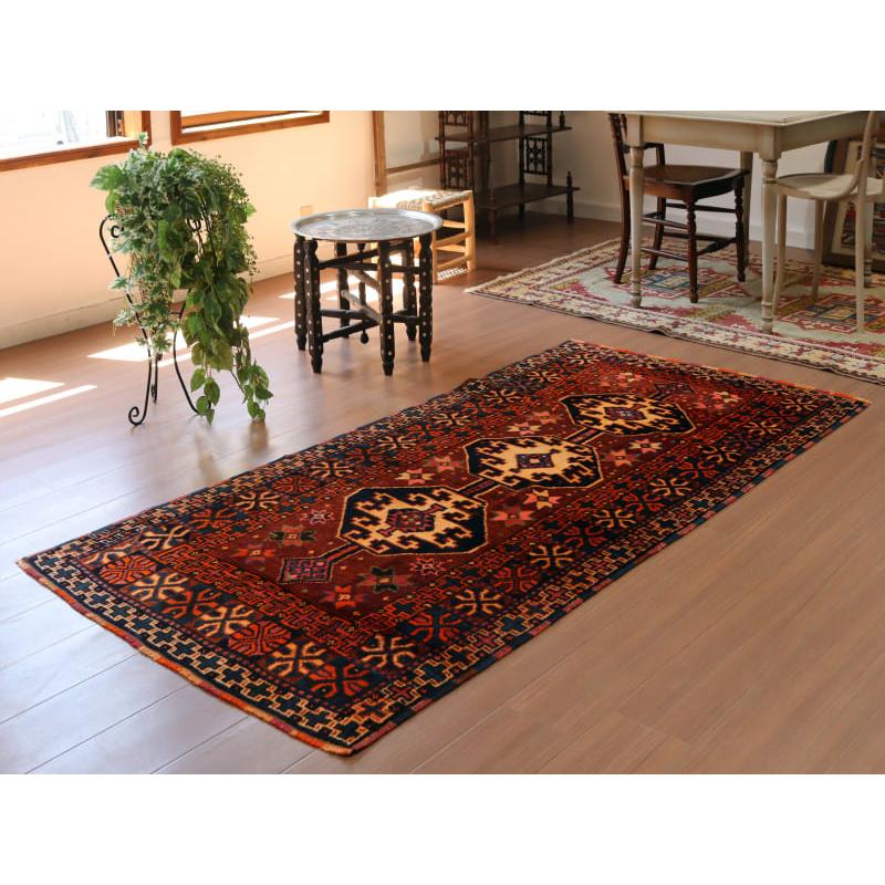 トライバルラグ 手織り絨毯 トルコ 206x100cm ハッキャリ ヘルキ | ブランド登録なし | 01