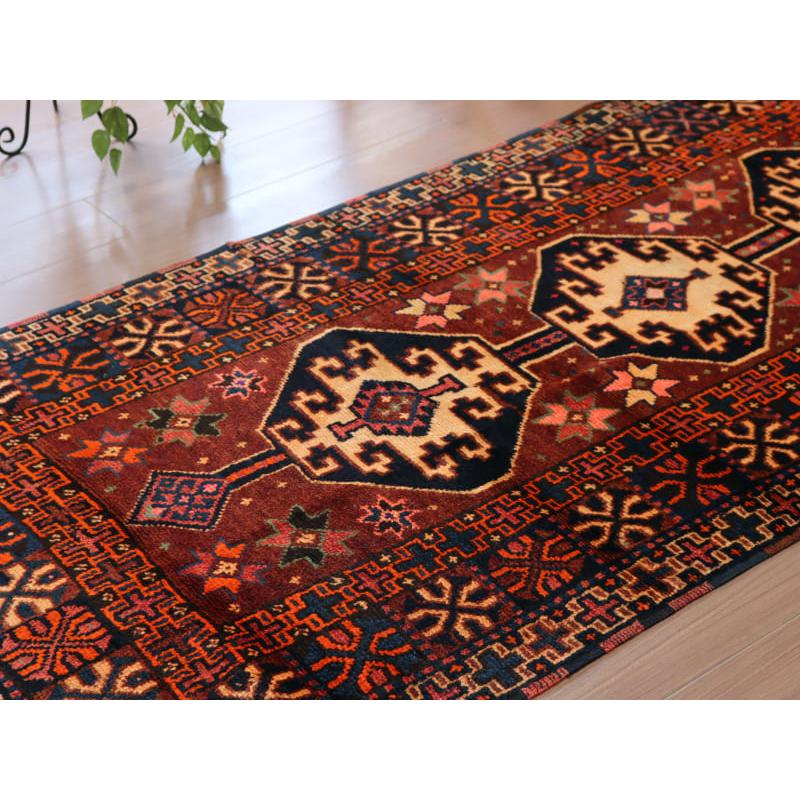 トライバルラグ 手織り絨毯 トルコ 206x100cm ハッキャリ ヘルキ | ブランド登録なし | 03