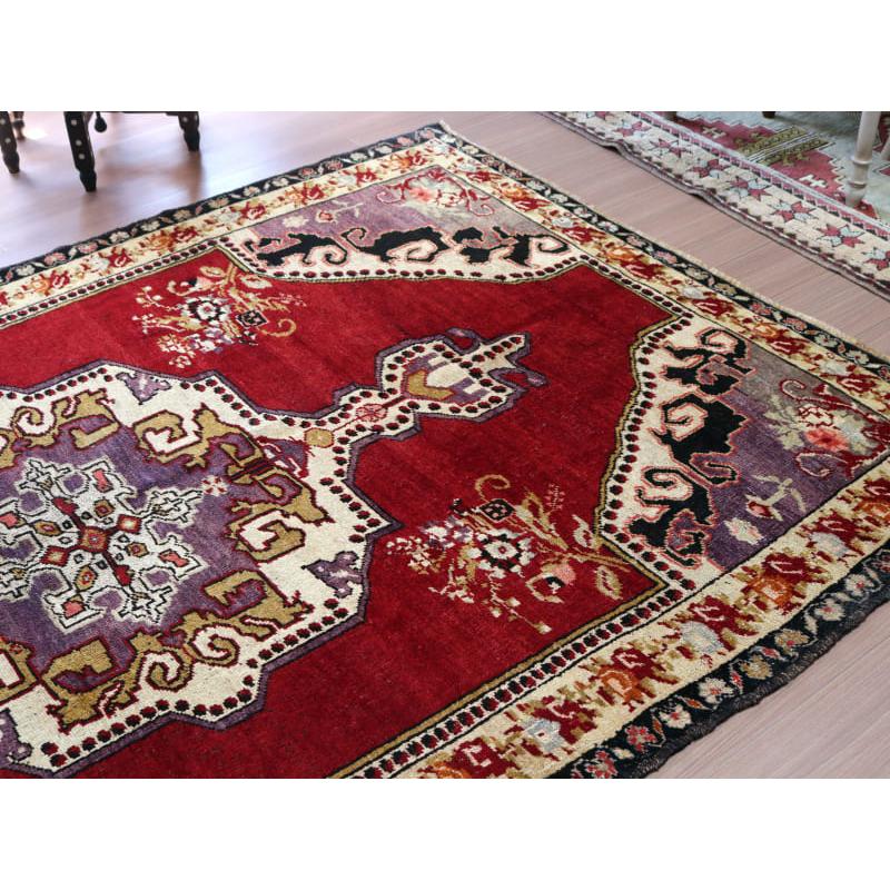 トライバルラグ 手織り絨毯 トルコ 246x155cm コンヤ カラプナル メダリオン | ブランド登録なし | 06