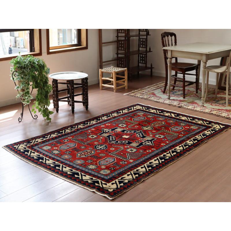 トライバルラグ 手織り絨毯 トルコ 206x136cm チャナッカレ カザック | ブランド登録なし | 01