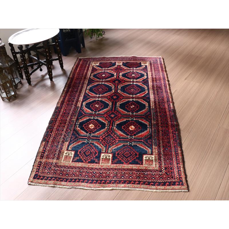 部族絨毯 トライバルラグ バルーチ  170x97cm  サラハニ 八角形のモチーフ | ブランド登録なし | 02