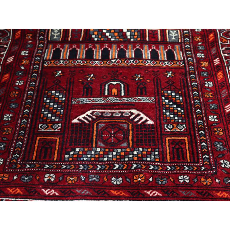 トライバルラグ 手織り絨毯 114x78cm トルクメン モスク 年号1483 | ブランド登録なし | 08
