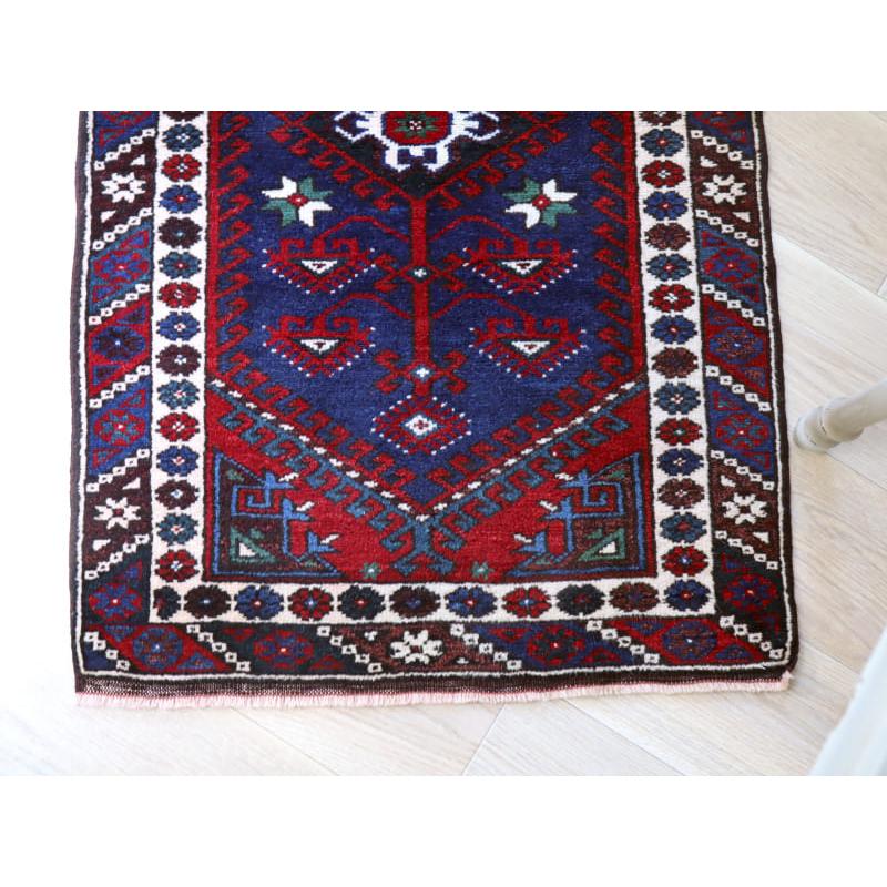 トライバルラグ 手織り絨毯 トルコ 123x74cm ドゥシュメアルトゥ　生命の樹　ネイビーブルー | ブランド登録なし | 05