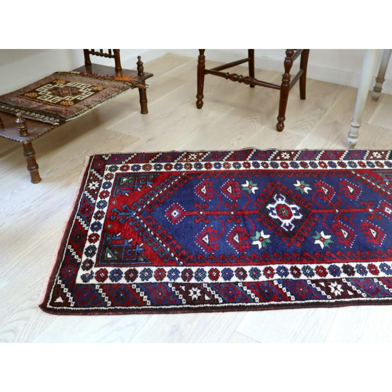 トライバルラグ 手織り絨毯 トルコ 123x74cm ドゥシュメアルトゥ　生命の樹　ネイビーブルー | ブランド登録なし | 06