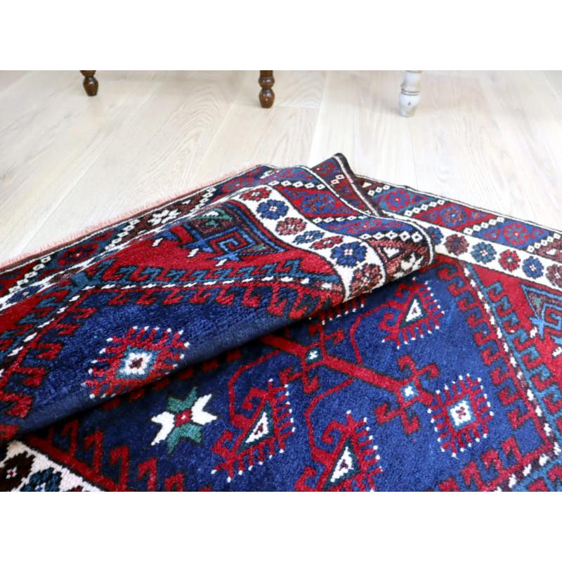 トライバルラグ 手織り絨毯 トルコ 123x74cm ドゥシュメアルトゥ　生命の樹　ネイビーブルー | ブランド登録なし | 07