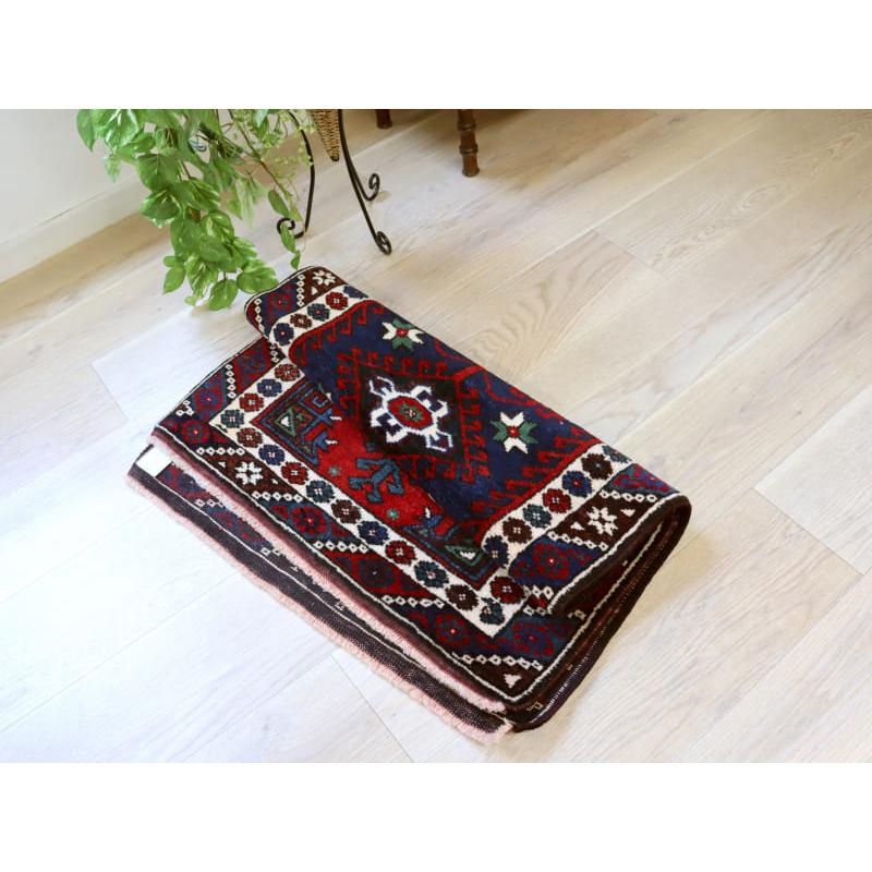 トライバルラグ 手織り絨毯 トルコ 123x74cm ドゥシュメアルトゥ　生命の樹　ネイビーブルー | ブランド登録なし | 09