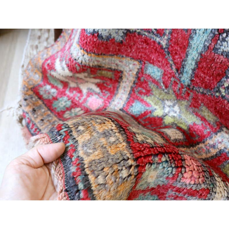 トライバルラグ 手織り絨毯 トルコ 113x75cm シブリヒサル　生命の木　色褪せたレッド | ブランド登録なし | 08