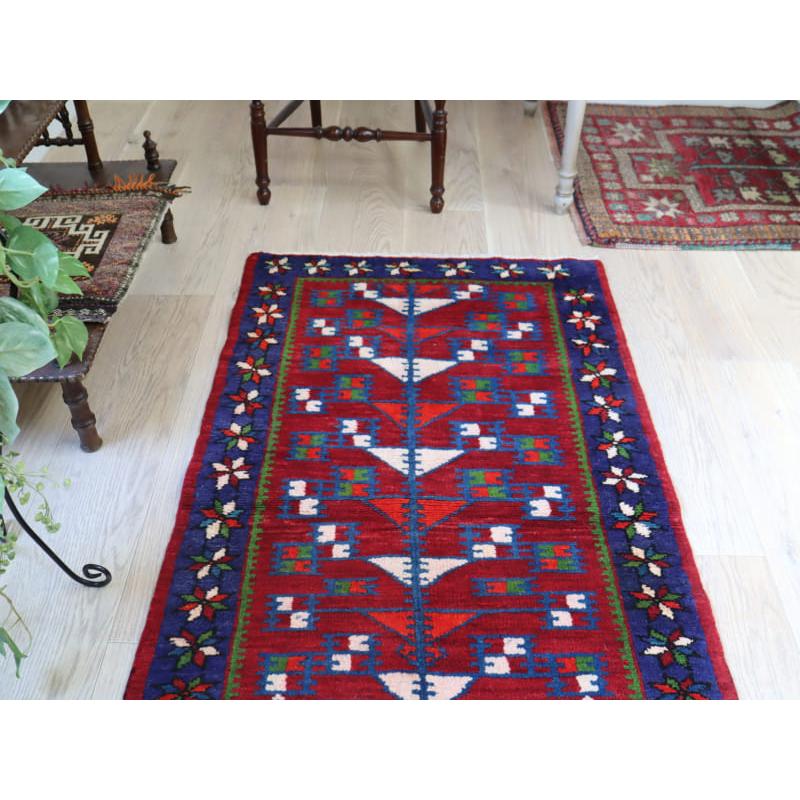 トライバルラグ 手織り絨毯 トルコ 132x75cm アフィヨン 生命の木 | ブランド登録なし | 02