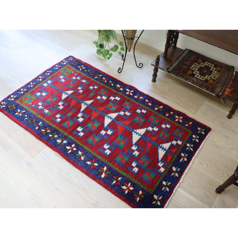 トライバルラグ 手織り絨毯 トルコ 132x75cm アフィヨン 生命の木 | ブランド登録なし | 03