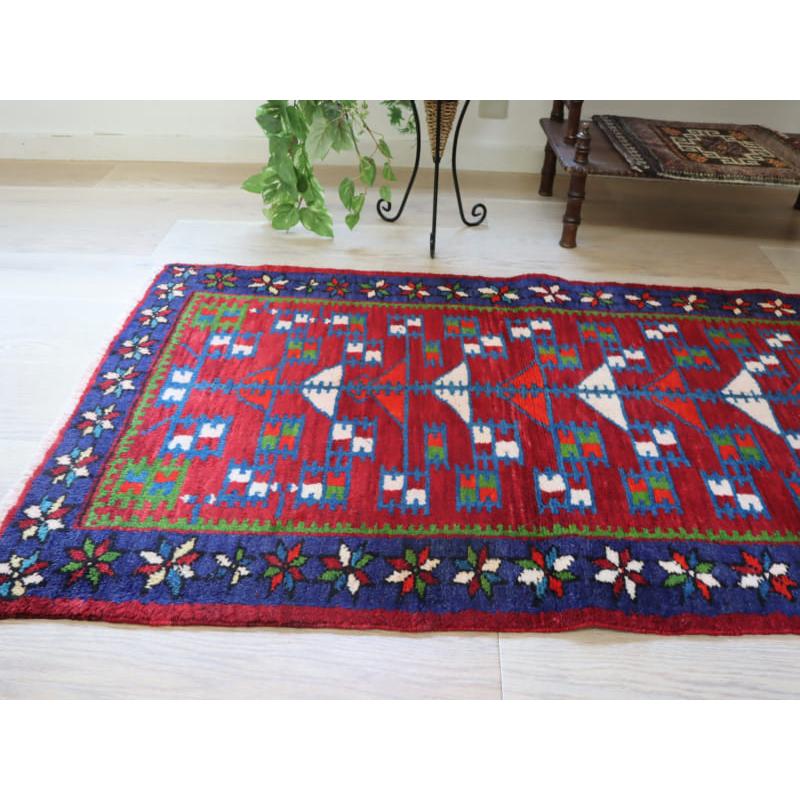 トライバルラグ 手織り絨毯 トルコ 132x75cm アフィヨン 生命の木 | ブランド登録なし | 04