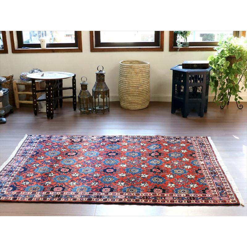 ペルシャ絨毯 ヴェラミン　手織りラグ  156x105cm  連なる花のラティス　Mina Khani | ブランド登録なし | 04