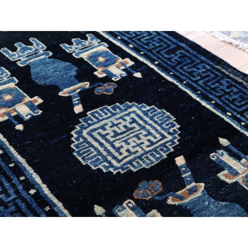 アンティークラグ 清王朝時代の中国絨毯 134x68cm 書道道具 | ブランド登録なし | 03