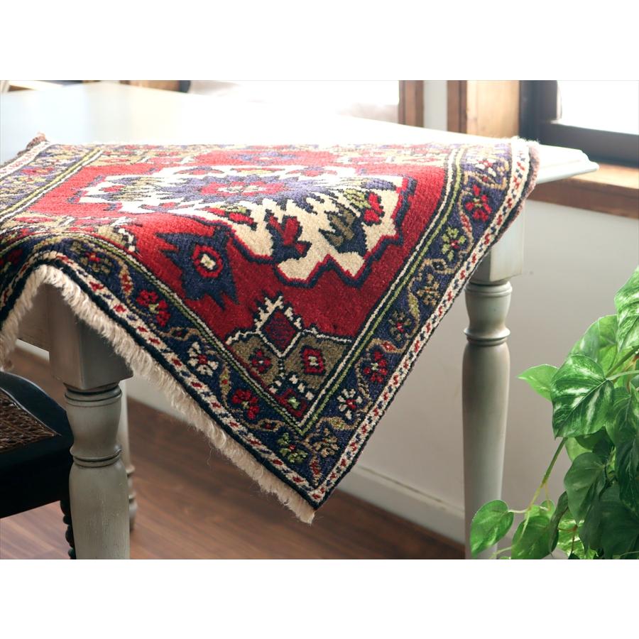 手織り絨毯 小さなサイズ 52x57cm コンヤ サドルバッグのピース |  | 05