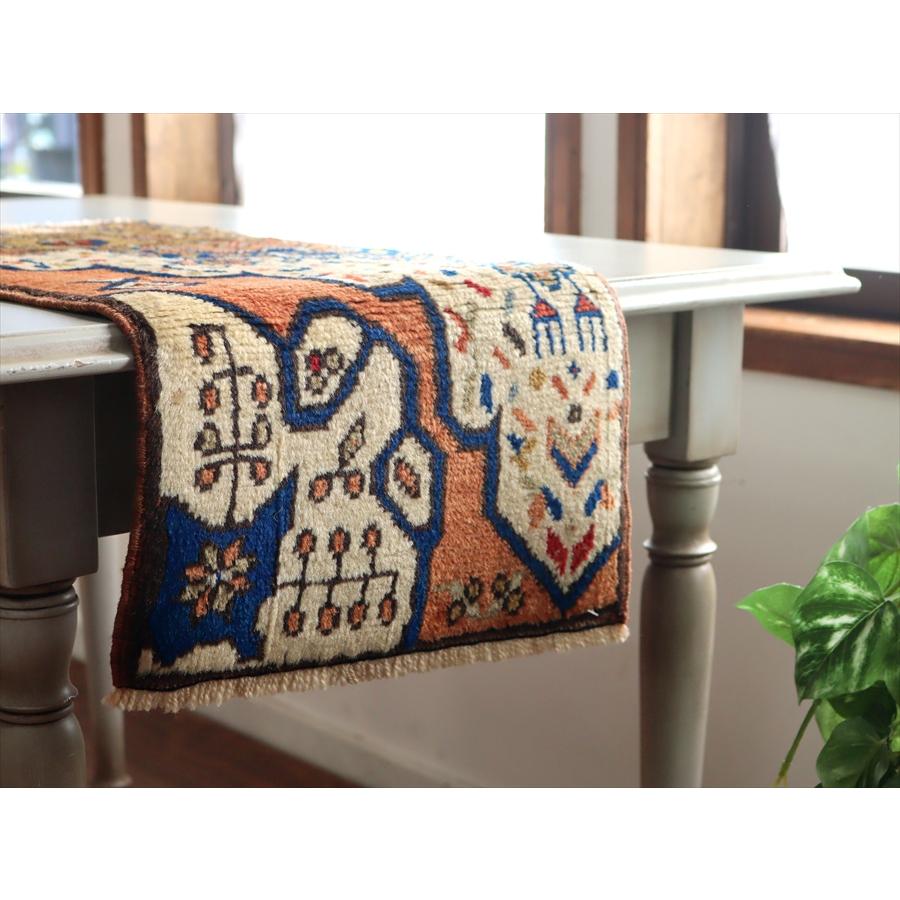 デザインサンプル 手織り絨毯 73x34cm 小さなサイズ コンヤ |  | 04