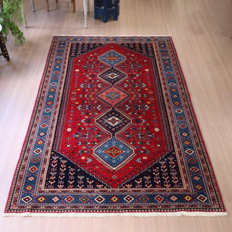 トライバルラグ 部族絨毯 イラン南部ヤラメ Yalameh 254x154cm レッド