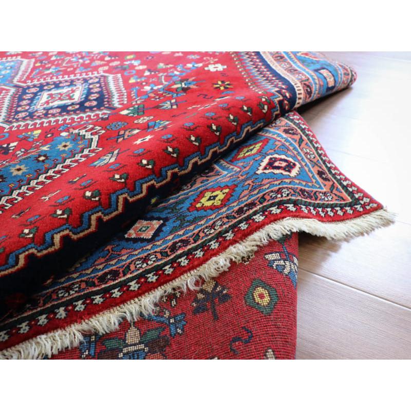 トライバルラグ 部族絨毯 イラン南部ヤラメ Yalameh 254x154cm レッド