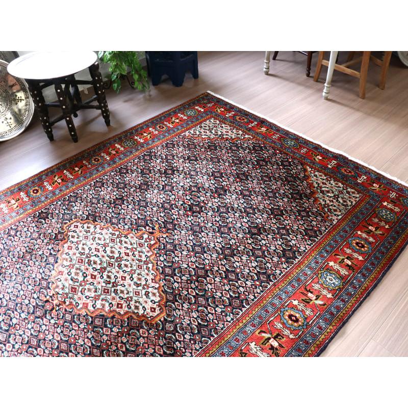 ペルシャ絨毯 アルデビル 267x163cm ヴィンテージラグ ヘラティ文様