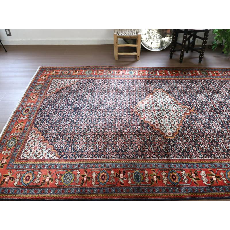 ペルシャ絨毯 アルデビル 267x163cm ヴィンテージラグ ヘラティ文様