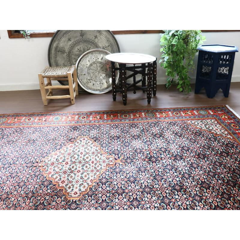 ペルシャ絨毯 アルデビル 267x163cm ヴィンテージラグ ヘラティ文様