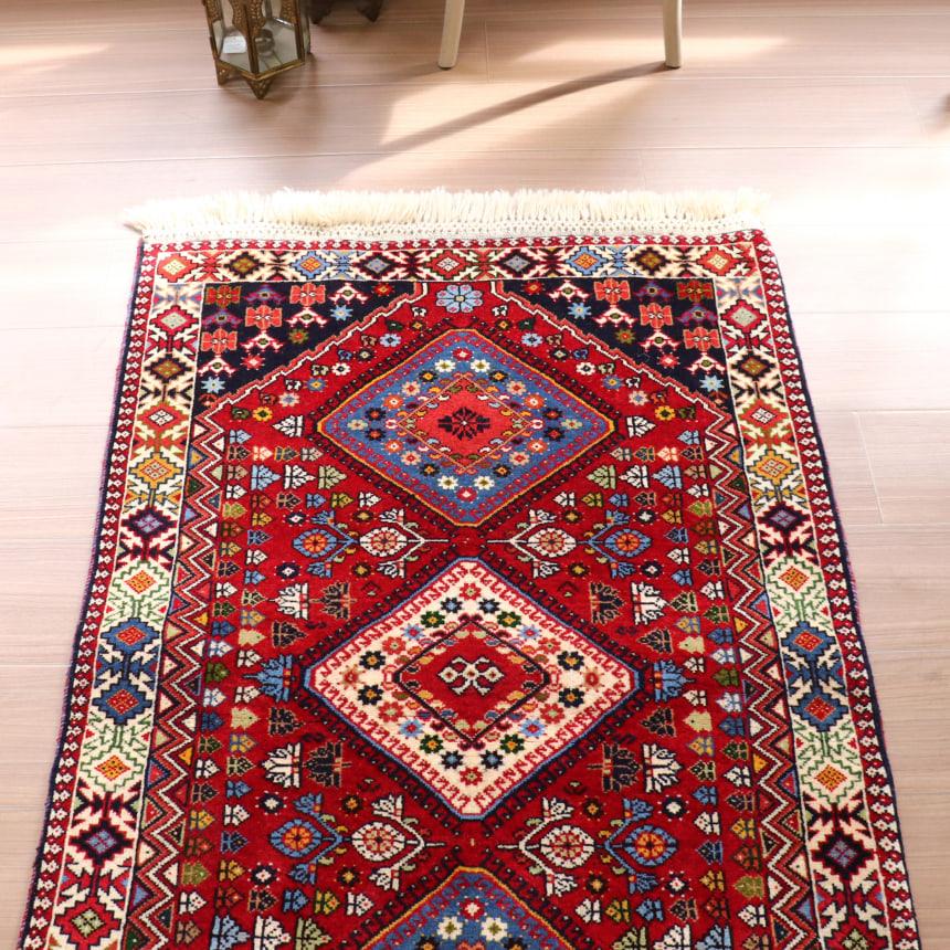部族絨毯 イラン南部ヤラメ 【別倉庫】 126x81cm トライバルラグ