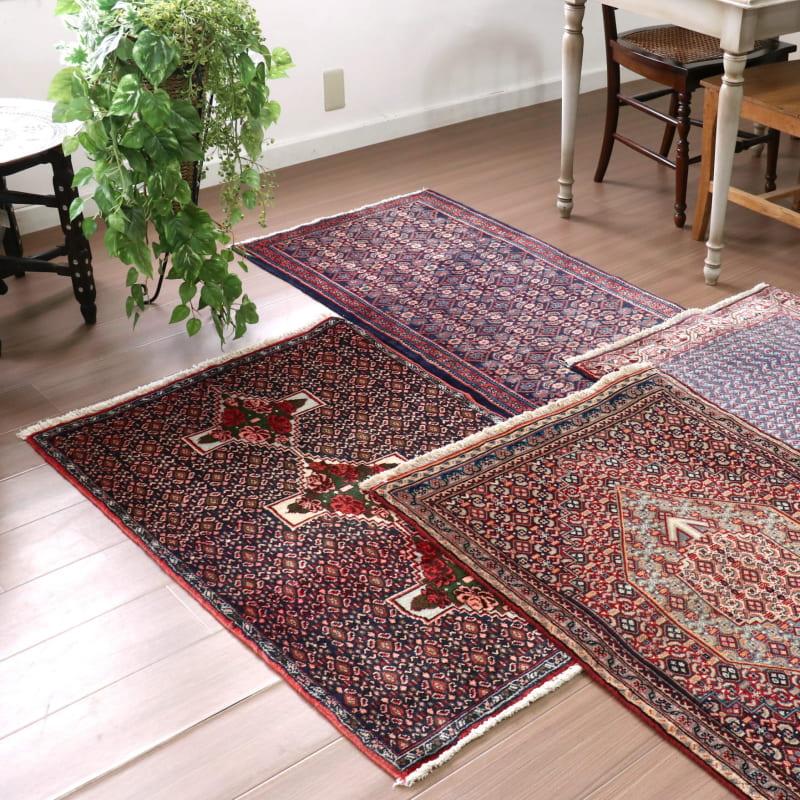 ペルシャ絨毯 サナンダージ 112x73cm セネ バラの花のメダリオン |  | 10