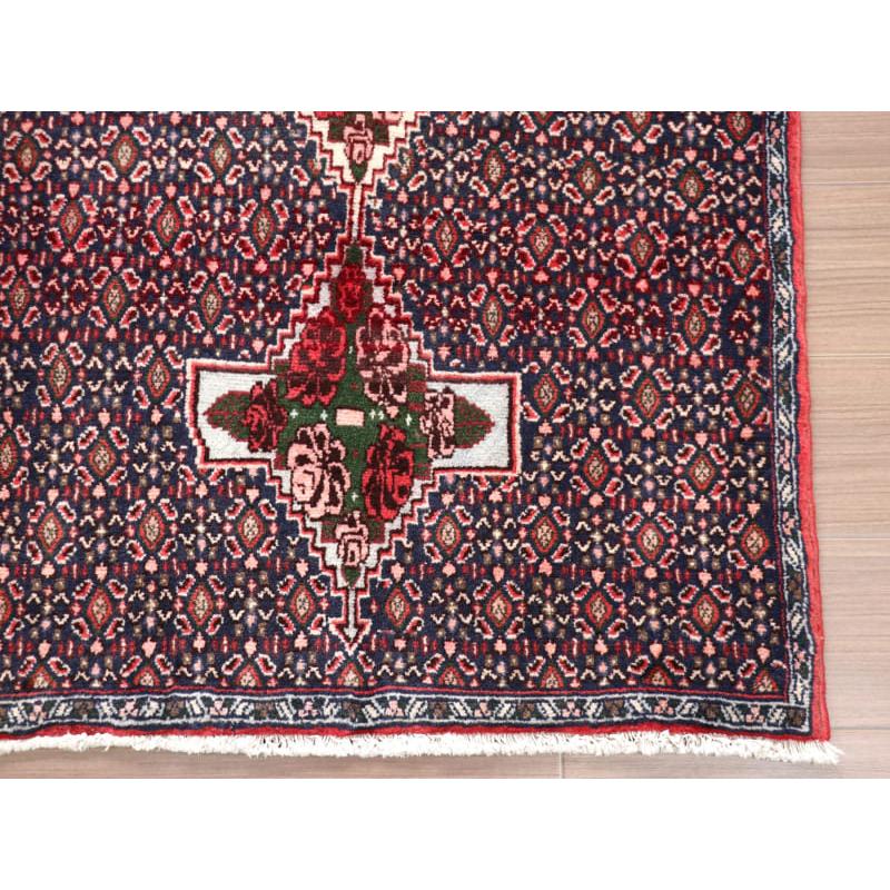 ペルシャ絨毯 サナンダージ 112x73cm セネ バラの花のメダリオン |  | 04