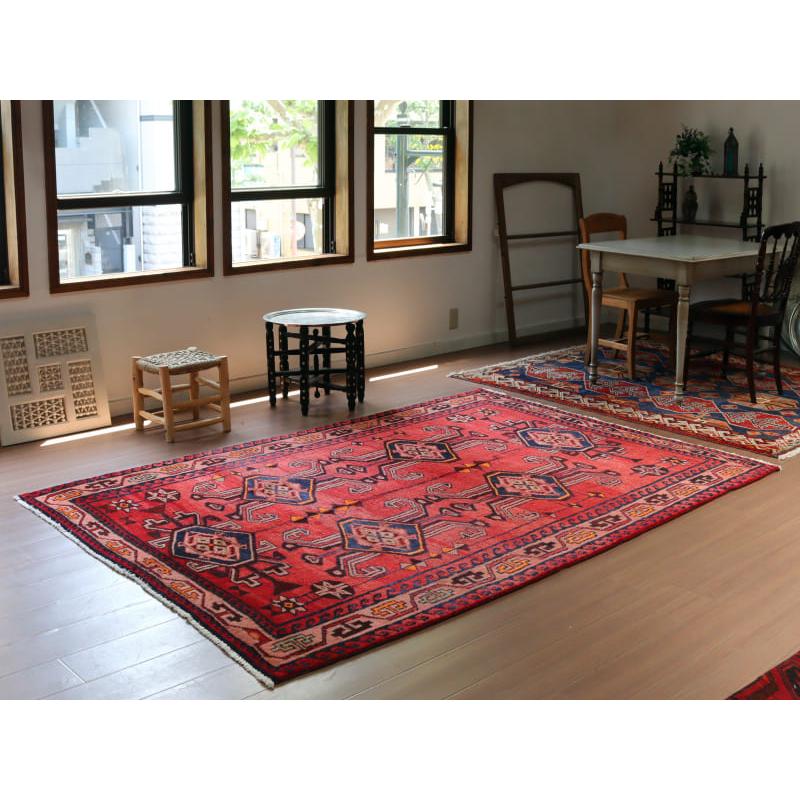 手織りラグ ロリ族 240x165cm 角のあるメダリオン レッド | ブランド登録なし | 01