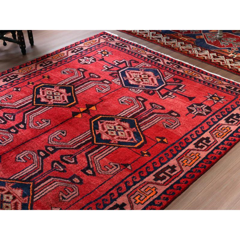 手織りラグ ロリ族 240x165cm 角のあるメダリオン レッド | ブランド登録なし | 02