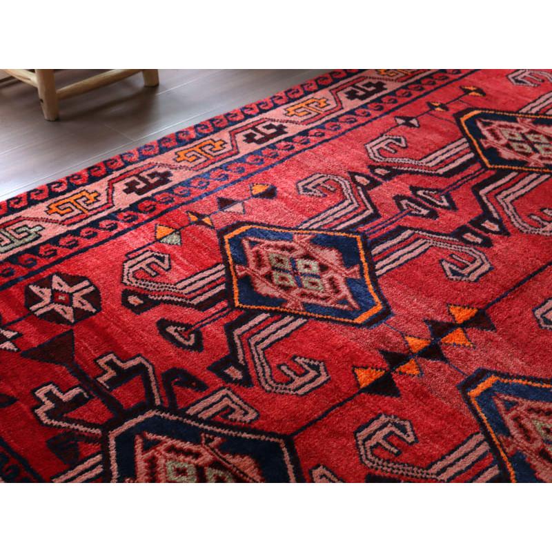 手織りラグ ロリ族 240x165cm 角のあるメダリオン レッド | ブランド登録なし | 05