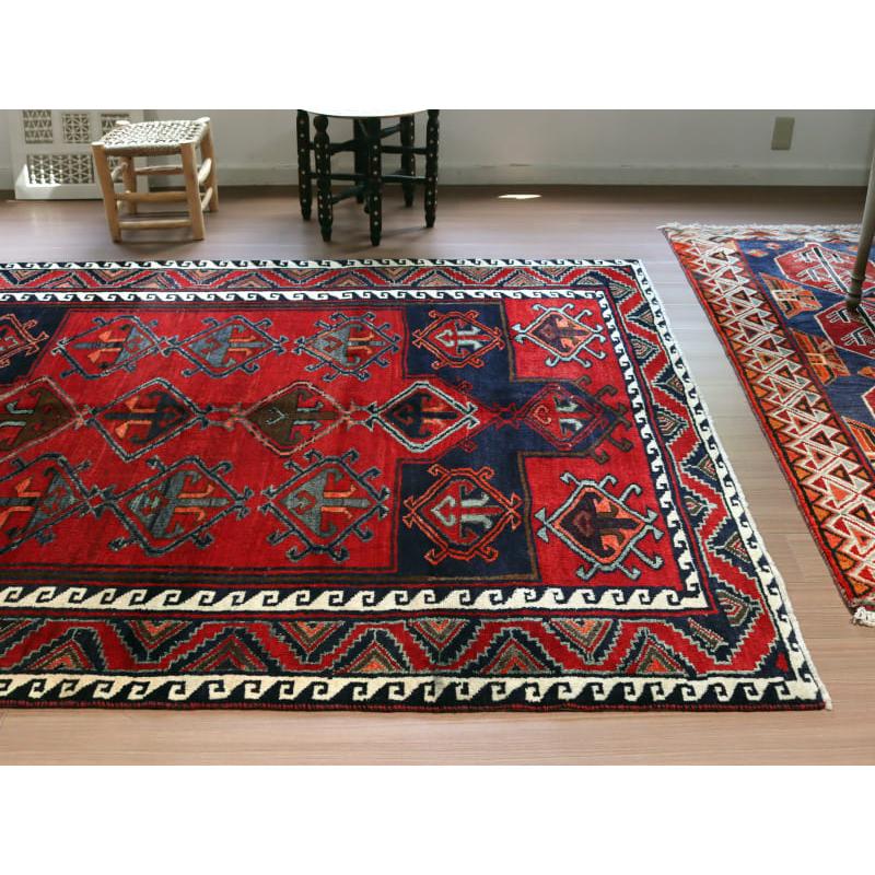 トライバルラグ ロリ族 238x180cm レッド ネイビー | ブランド登録なし | 02