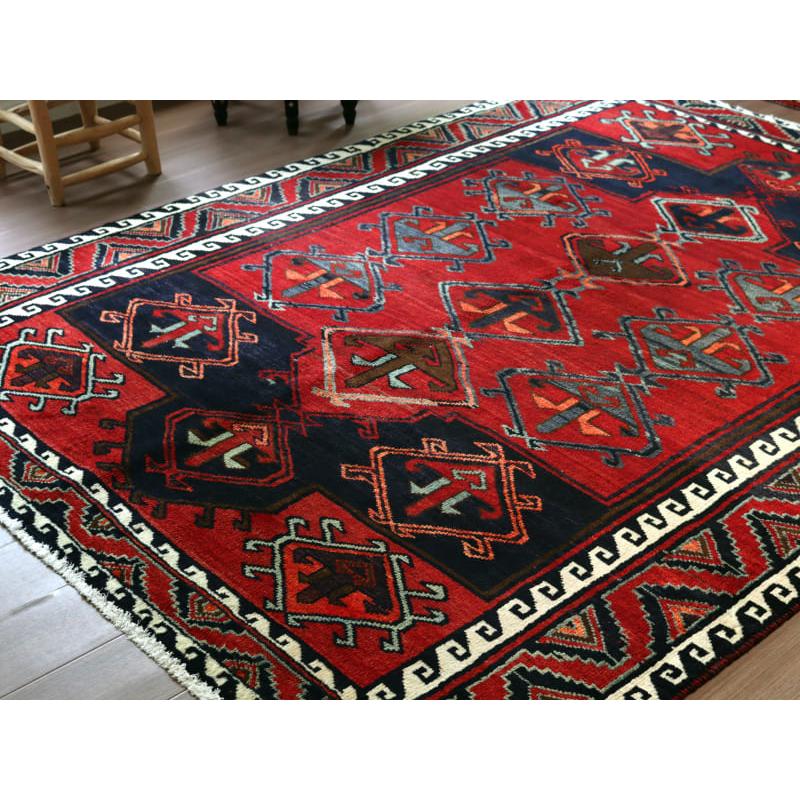 トライバルラグ ロリ族 238x180cm レッド ネイビー | ブランド登録なし | 03