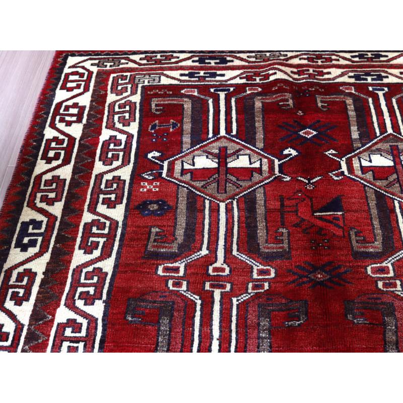 ロリ 手織り絨毯 195x145cm 角のあるメダリオン_4