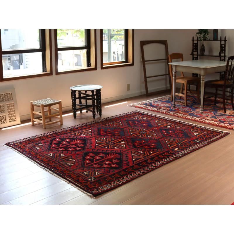 部族絨毯 ロリ族 220x155cm 連なるメダリオン | ブランド登録なし | 01