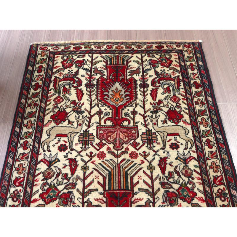 イランの手織り絨毯 バルーチ 152x87cm 動物と花 | ブランド登録なし | 02