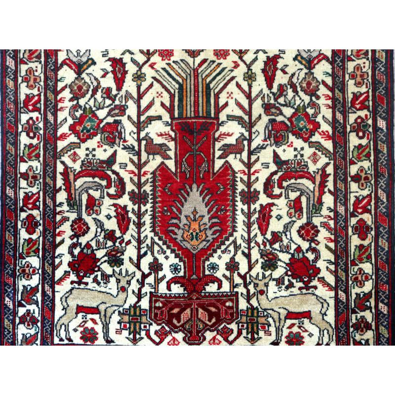 イランの手織り絨毯 バルーチ 152x87cm 動物と花 | ブランド登録なし | 05