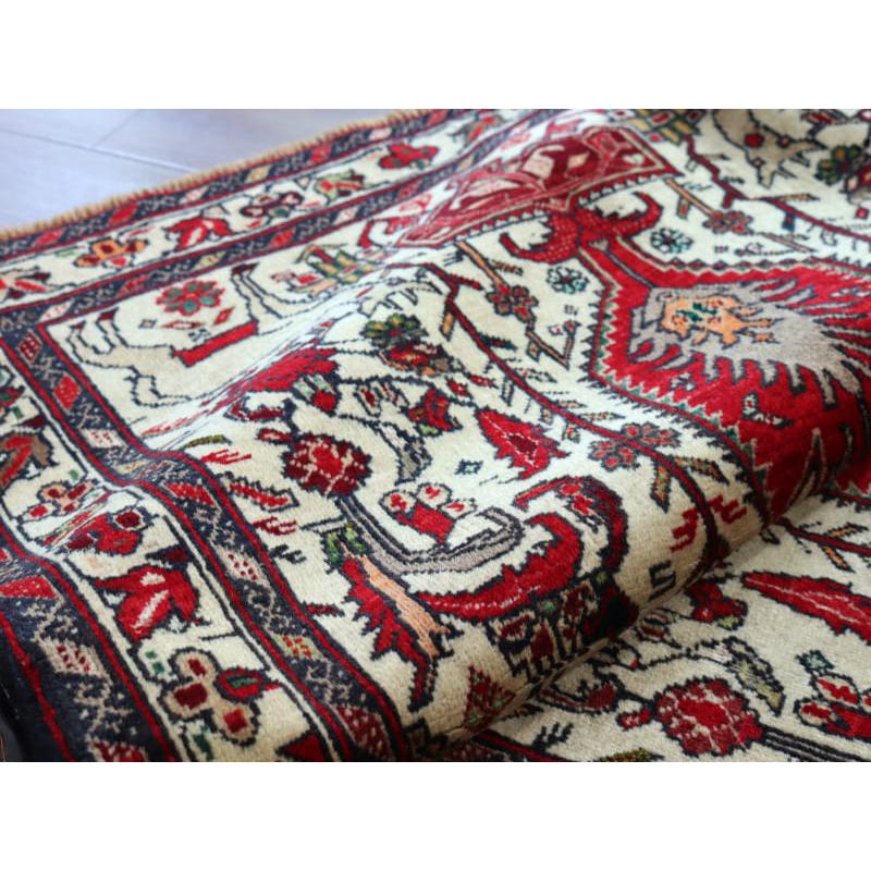 イランの手織り絨毯 バルーチ 152x87cm 動物と花 | ブランド登録なし | 09