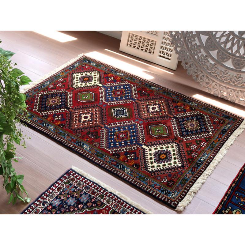 部族絨毯 イラン南部 ヤラメ 127x80cm 連なるメダリオン | ブランド登録なし | 04