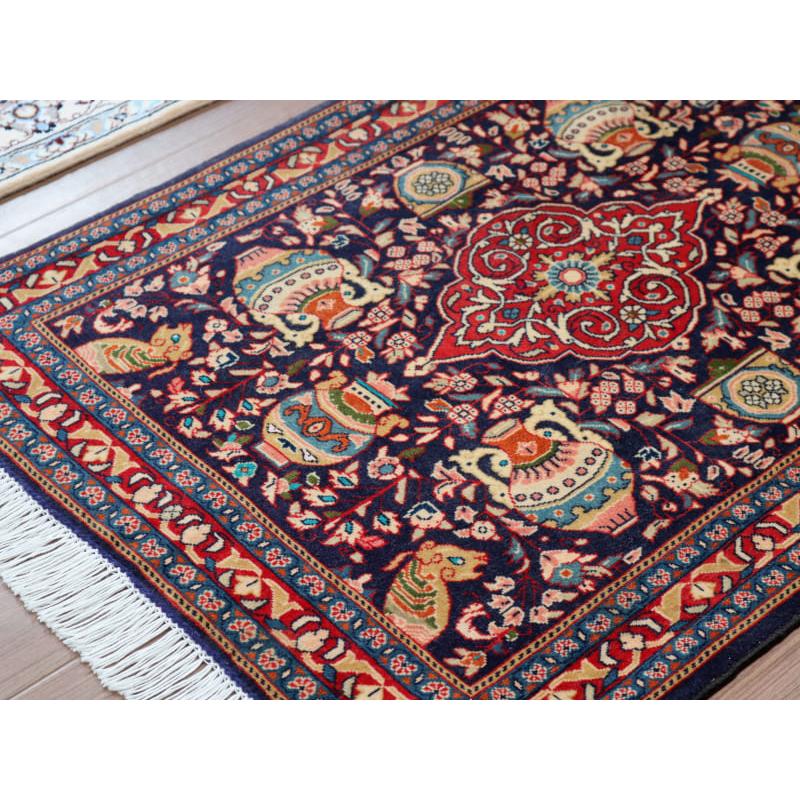 サルーク 手織りラグ 97x74cm 花瓶と動物 | ブランド登録なし | 03