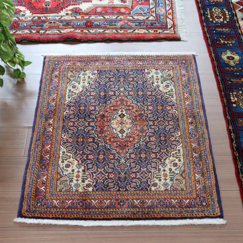 サルーク 手織り絨毯 85x70cm 幾何学モチーフ | ブランド登録なし