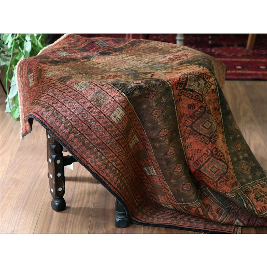 トライバルラグ バルーチ 114x82cm ミフラープと幾何学模様 |  | 09