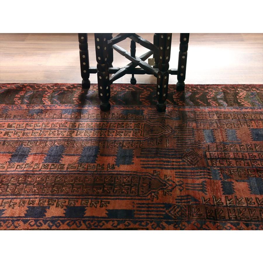 トライバルラグ バルーチ 220x105cm 幾何学デザイン 手織り絨毯 |  | 05