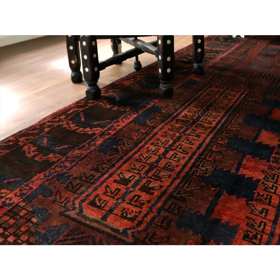 トライバルラグ バルーチ 220x105cm 幾何学デザイン 手織り絨毯 |  | 06