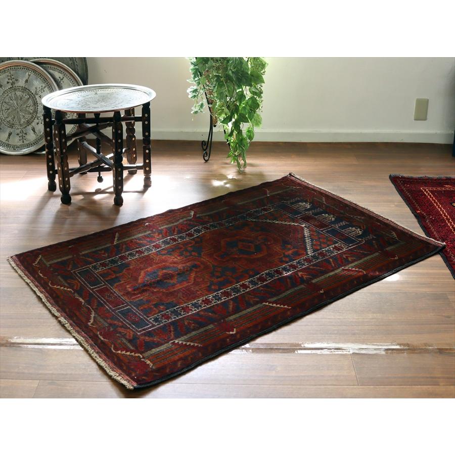 トライバルラグ バルーチ 136x89cm 手織りラグ ミフラープ |  | 01