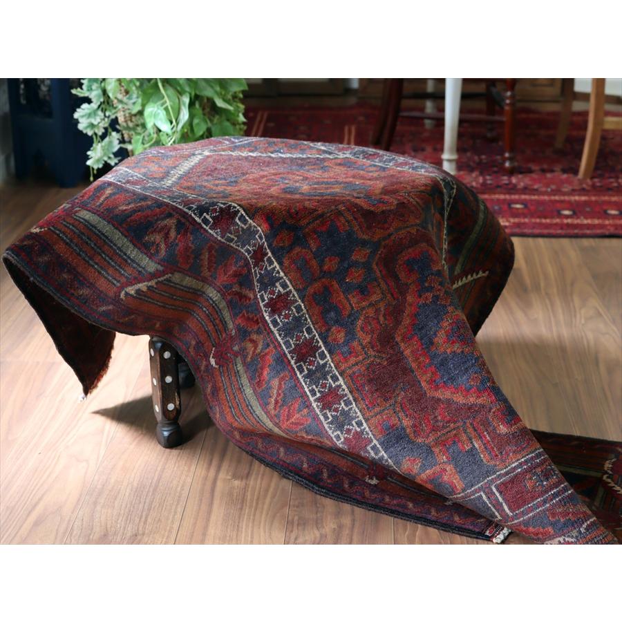 トライバルラグ バルーチ 136x89cm 手織りラグ ミフラープ |  | 09