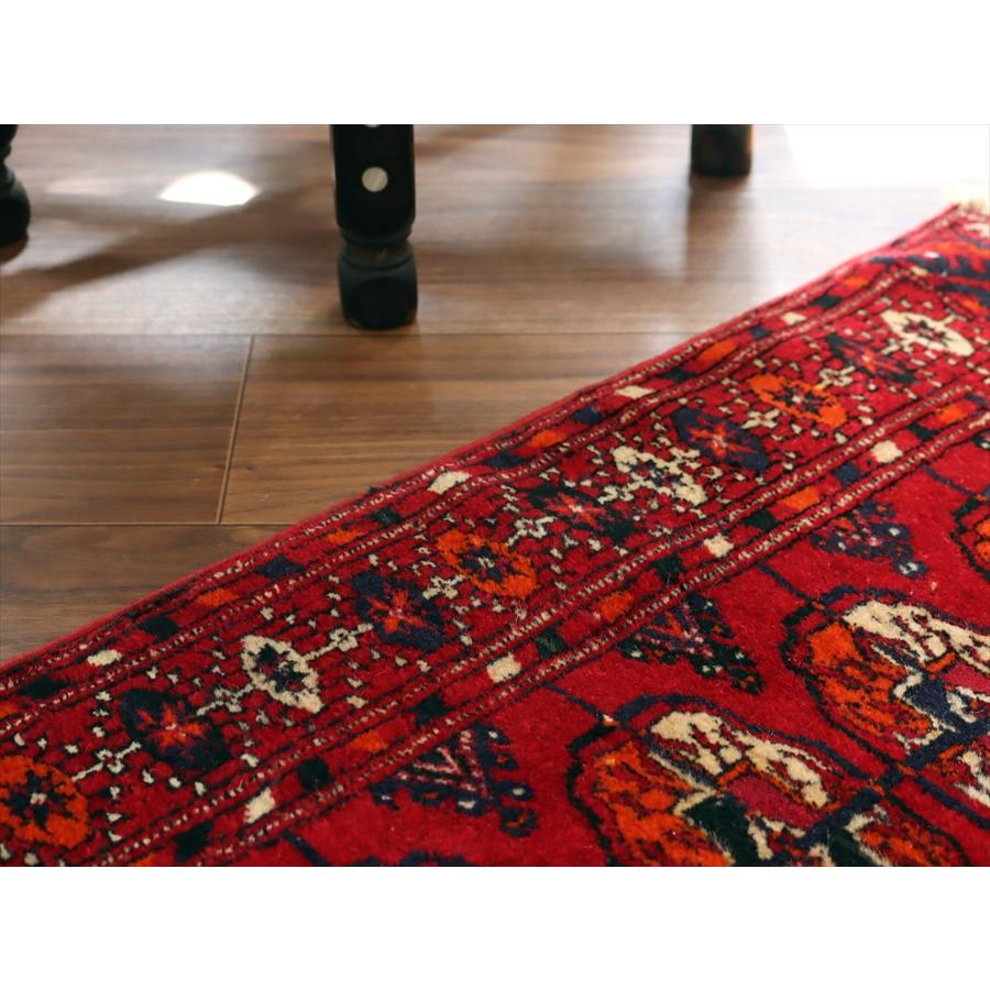 トライバルラグ バルーチ 78x51cm 幾何学模様 レッド |  | 03