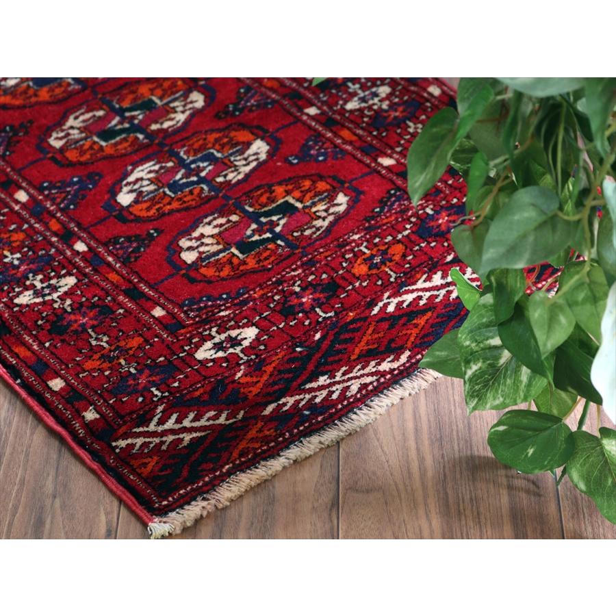 トライバルラグ バルーチ 78x51cm 幾何学模様 レッド |  | 04