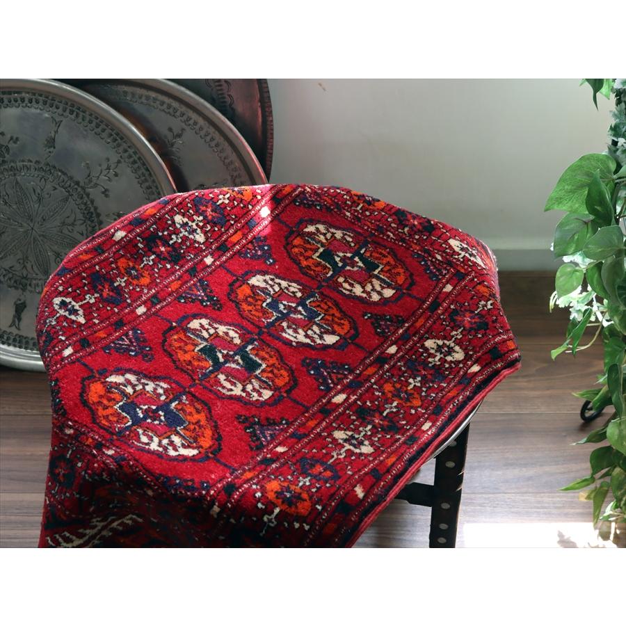 トライバルラグ バルーチ 78x51cm 幾何学模様 レッド |  | 05