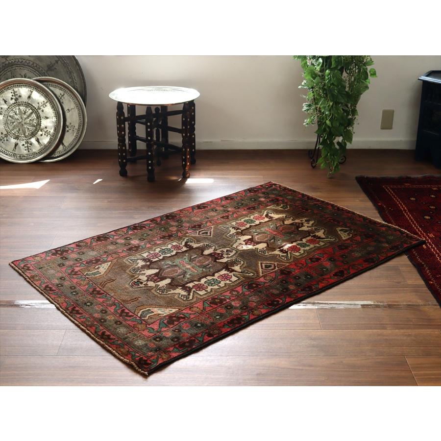 トライバルラグ バルーチ 148x95cm ２つのメダリオン ブラウン |  | 01