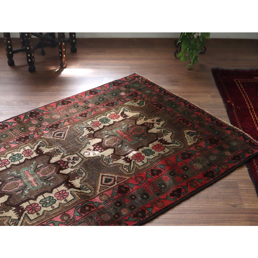 トライバルラグ バルーチ 148x95cm ２つのメダリオン ブラウン |  | 02