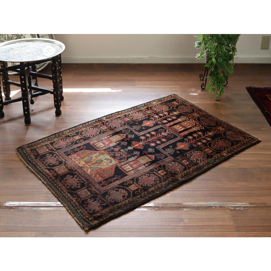 トライバルラグ バルーチ 121x82cm ミフラープ ブラック |  | 01